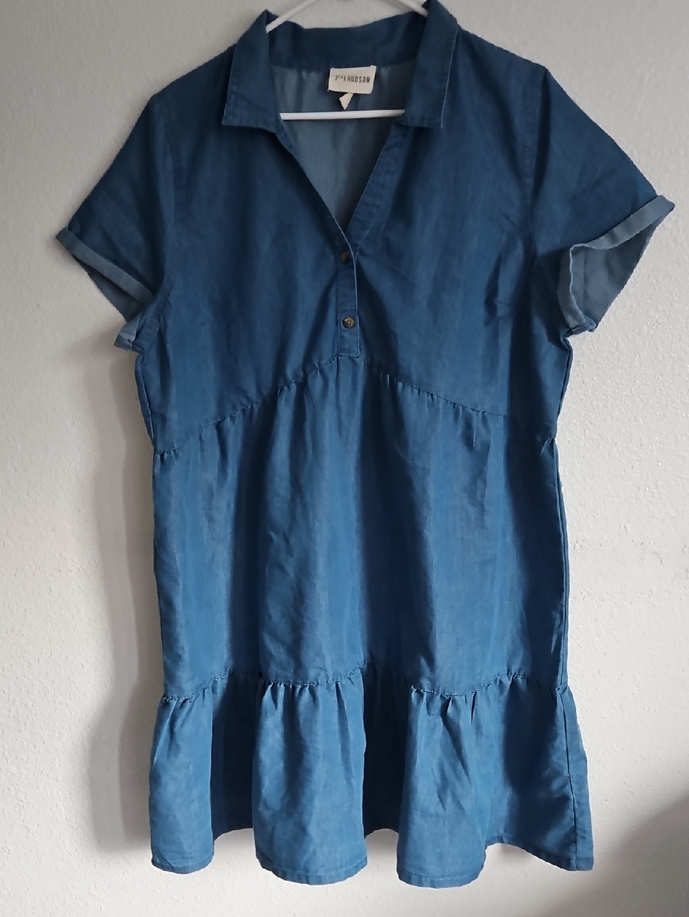 7th & Hudson Blue Lightweight Tiered Dress